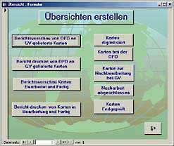 Auswahlmenü  Berichtsübersichten